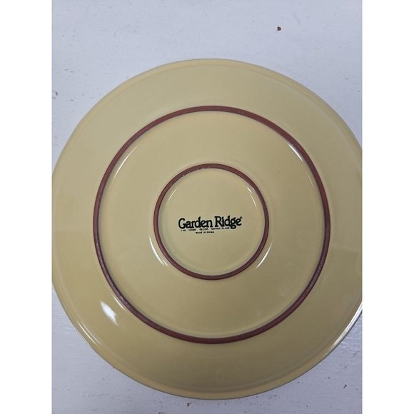 Set Of 2 Garden Ridge Pottery Plates 8 1/2" round Bee Yellow Dragonfly Purple - Picture 4 of 7